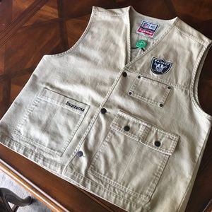Supreme NFL x Raiders x '47 Denim Vest